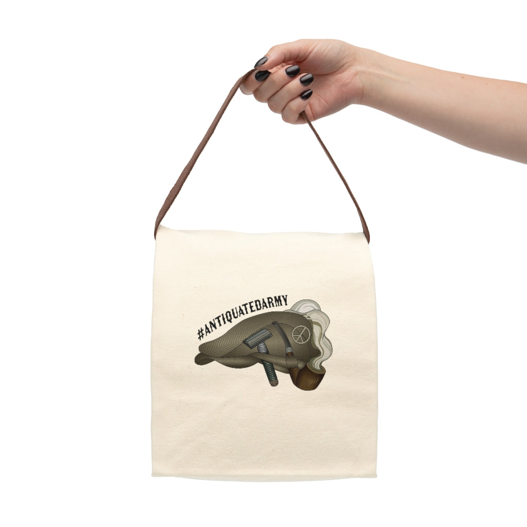 Antiquated Army Canvas Bag With Strap