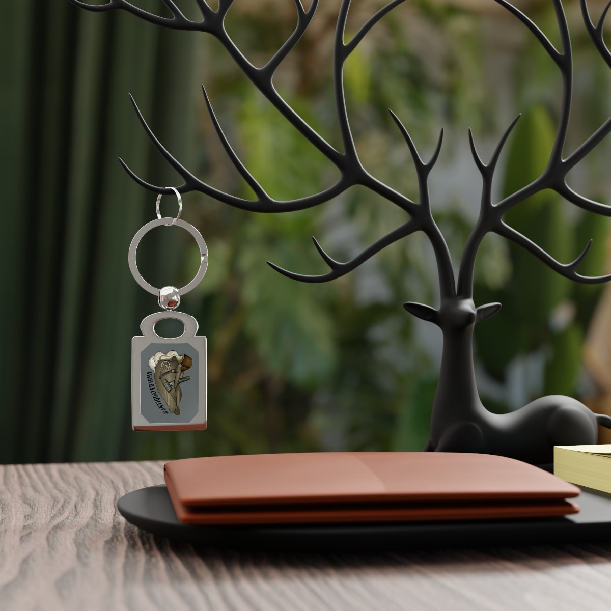 Antiquated Army Keyring
